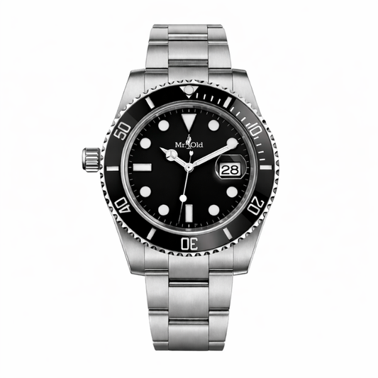 Diver 40 – Black Core | Steel Bracelet & Ceramic Bezel