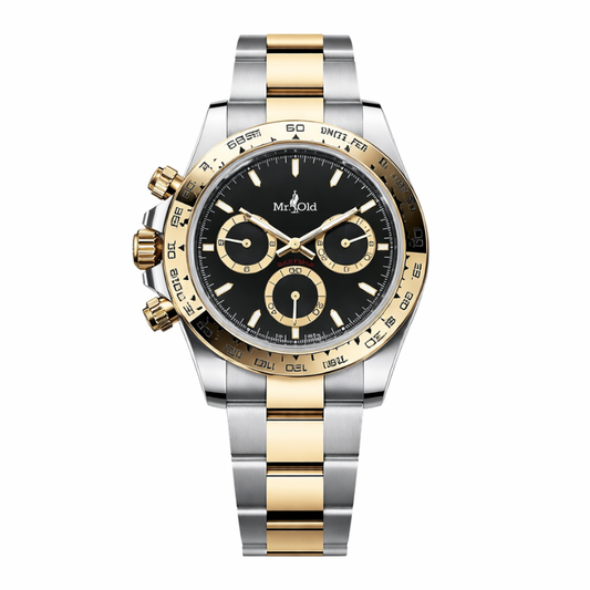 Racing Chronograph 40 – Black Dial | Two-Tone Steel & Gold Bracelet