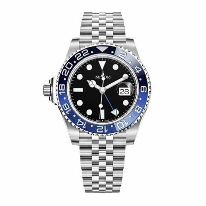 GMT Traveller 40 – Black Dial | Steel Jubilee Bracelet & Dual-Tone Ceramic Bezel