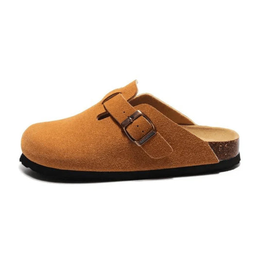Suede Clogs Caramel