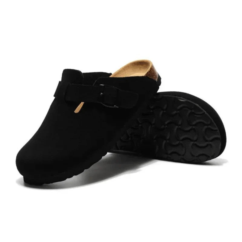 Suede Clogs Black