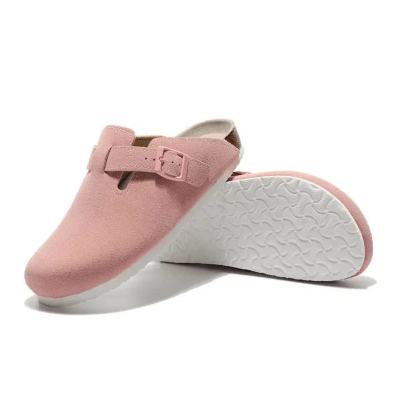 Suede Clogs Pink