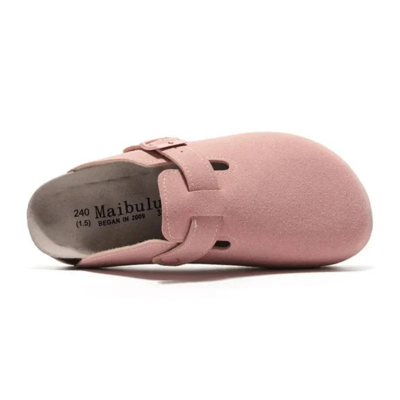 Suede Clogs Pink